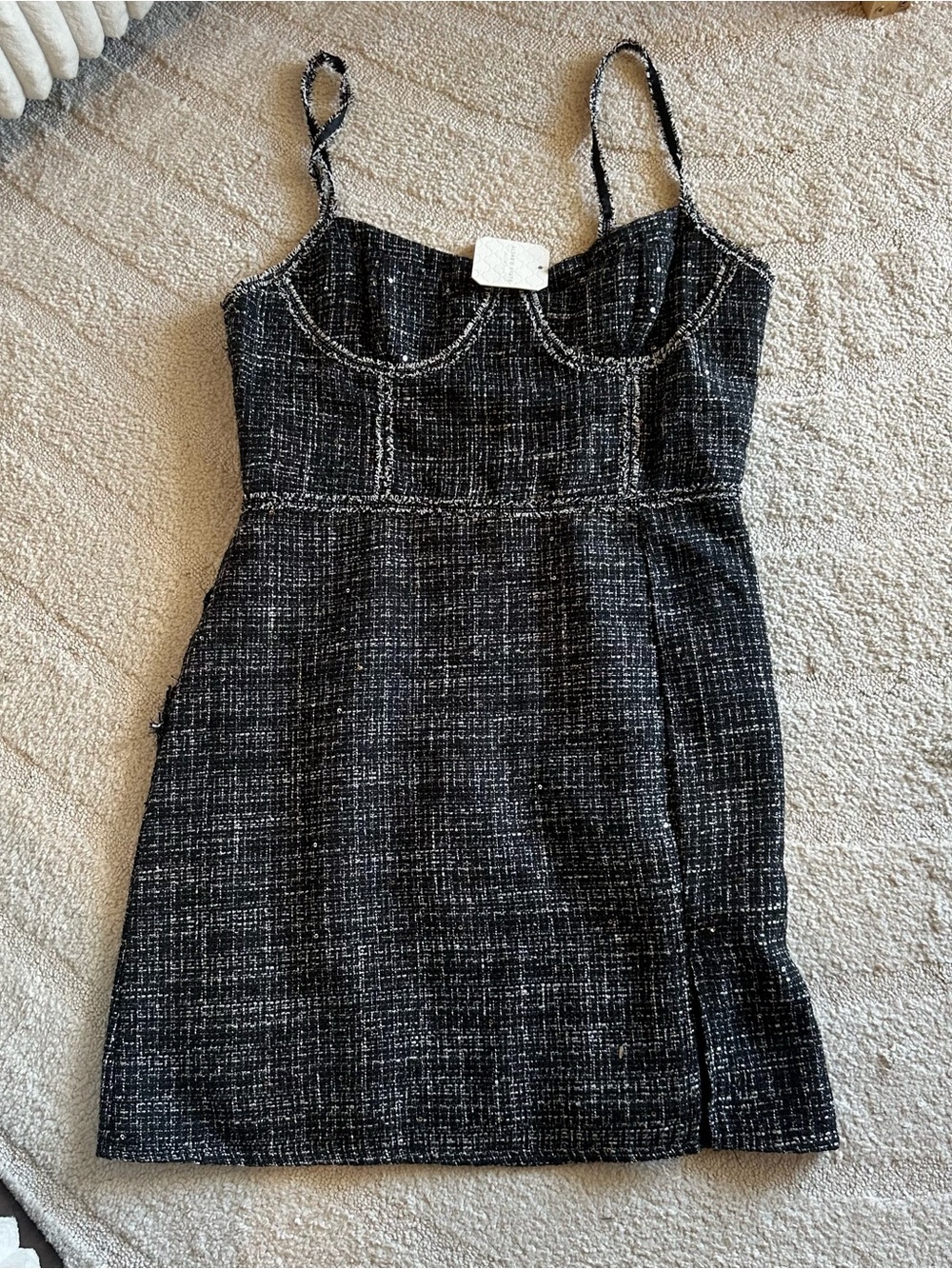 Altar’d State Women’s Tweed Bustier Corset Mini Dress
